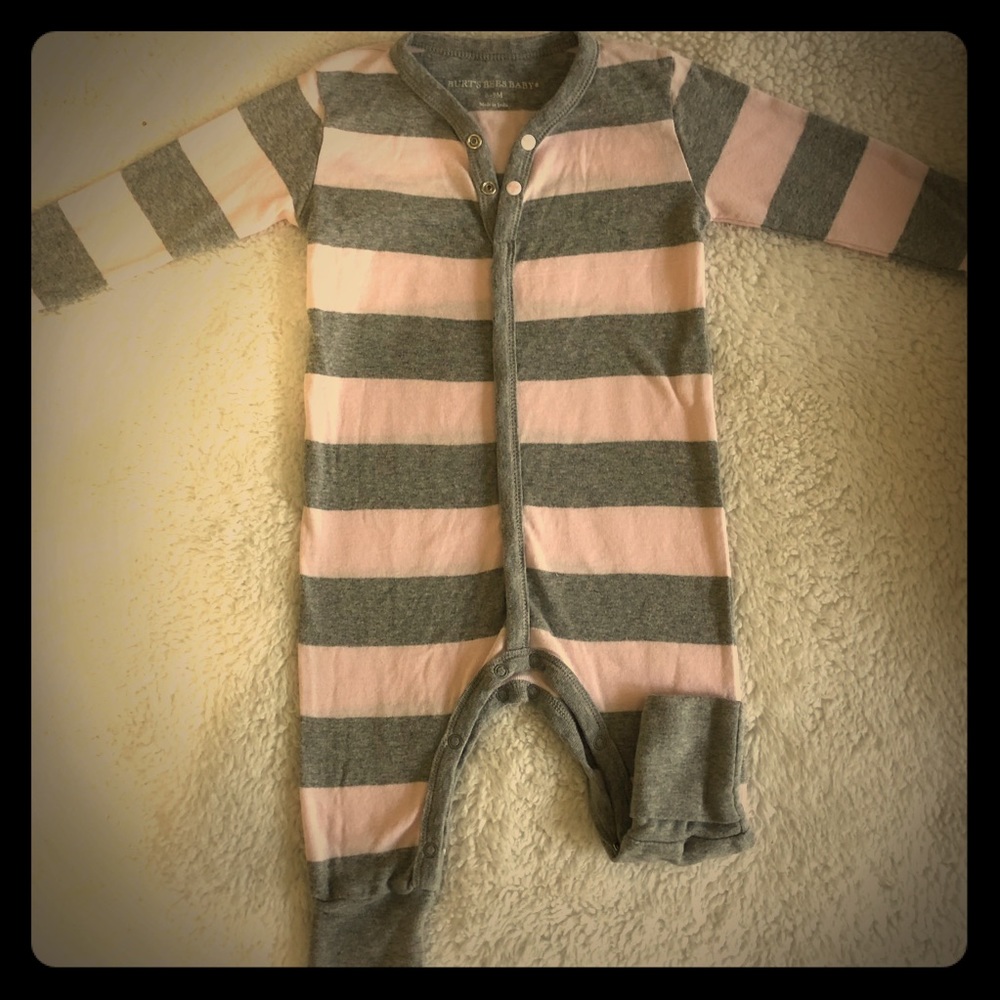 Burts bees baby girl romper , 6/9 mo